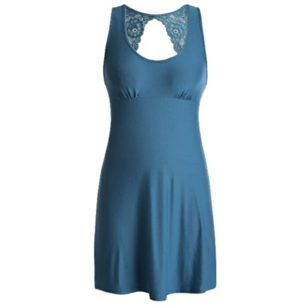 Comfy Sleep Dress with Lace Racerback